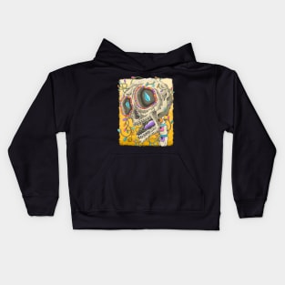 Realistic Colorful Skull - Dia De Los Muertos -The Fall Colors Skull Kids Hoodie